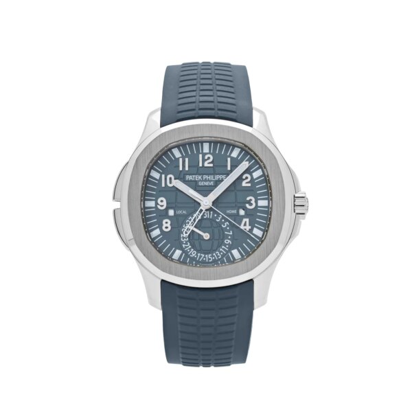 2024 Patek Philippe Aquanaut 5164G-001 'Travel Time' White Gold Blue-Gray Dial.