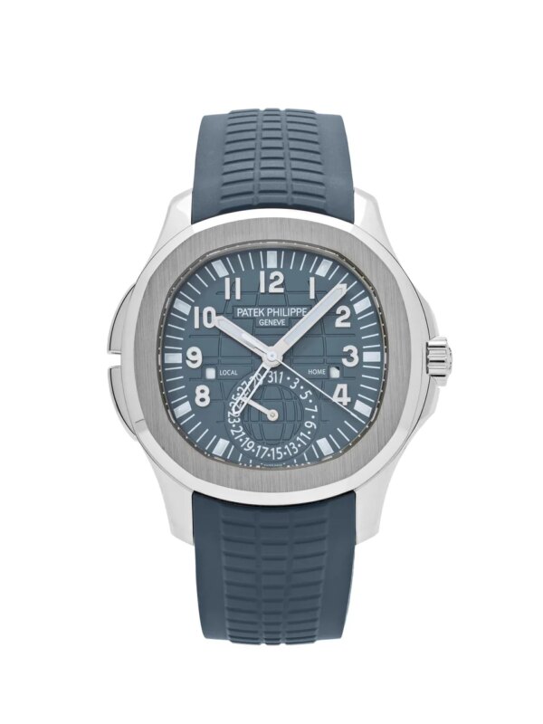 2024 Patek Philippe Aquanaut 5164G-001 'Travel Time' White Gold Blue-Gray Dial.
