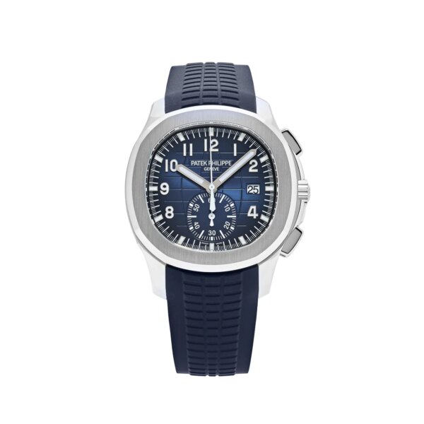 2021 Patek Philippe Aquanaut 5968G-001 White Gold Blue Dial.
