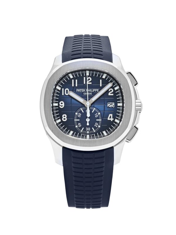 Patek Philippe Aquanaut 5968G-001 White Gold Blue Dial (2024) Uncut Strap.