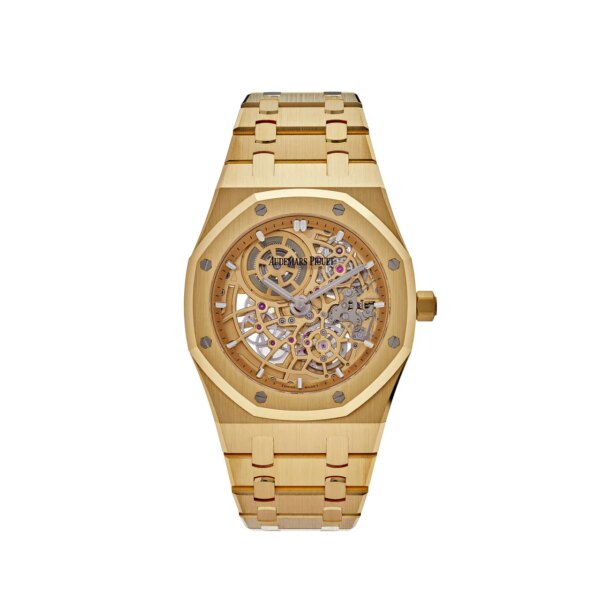Audemars Piguet Royal Oak 16204BA.OO.1240BA.01 luxury watch in yellow gold, featuring a 39mm case and matching bracelet, crafted in 2023.