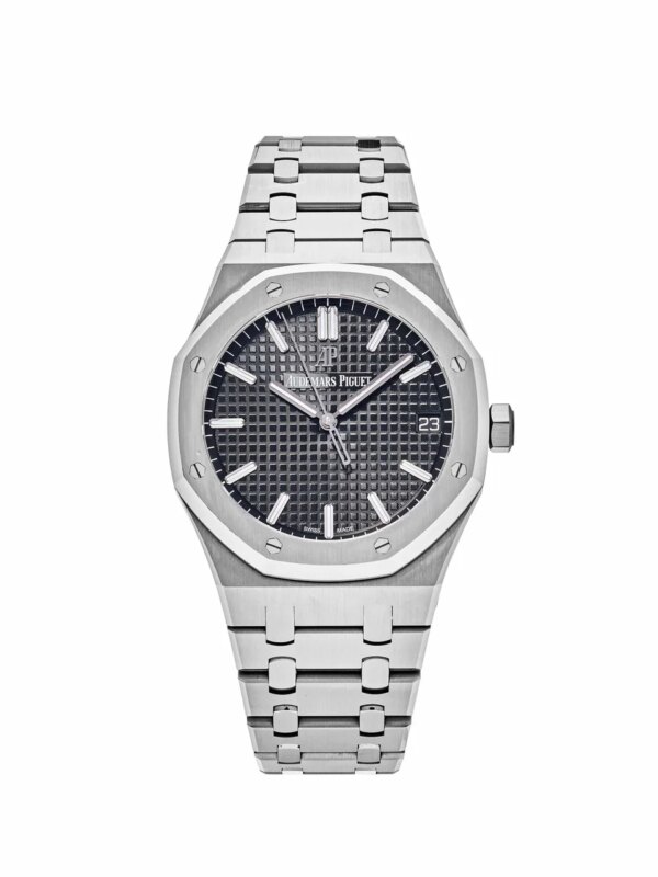 Audemars Piguet Royal Oak Selfwinding 15500ST.OO.1220ST.03 with a 41mm stainless steel case, black dial, and stainless steel bracelet.