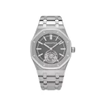 Audemars Piguet Royal Oak Selfwinding Flying Tourbillon 26530TI.OO.1220TI.01 featuring a 41mm titanium case, slate grey dial, and flying tourbillon at 6 o'clock.