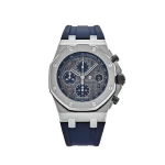 Audemars Piguet Royal Oak Offshore 26474TI.OO.1000TI.01 featuring a 42mm titanium case, grey dial, and a titanium and rubber bracelet, exuding sporty luxury and rugged elegance.