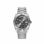 Rolex Day-Date 228239 White Gold with Slate Rhodium Grey Dial and President Bracelet.